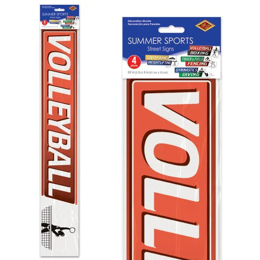Summer Sports Street Sign Cutouts 4" x 24" | 4 ct - Zurchers