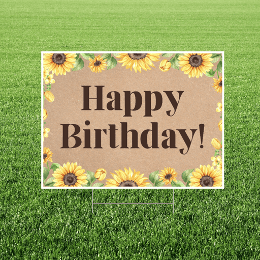 Sunflower Birthday Yard Sign 24x18" | 1ct