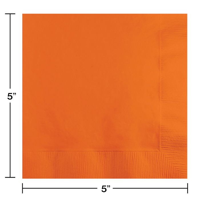 Sunkissed Orange Beverage Napkins | 50ct - Zurchers