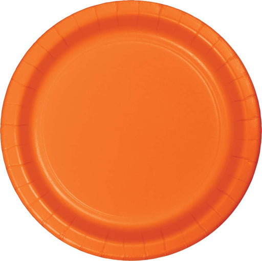 Sunkissed Orange Paper Plates 9in | 24ct