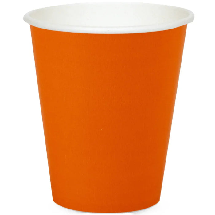 Sunkissed Orange Paper Cups 9oz | 24ct - Zurchers