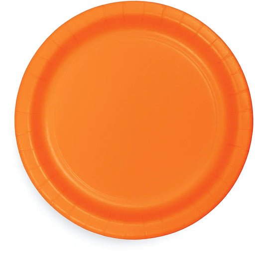 Sunkissed Orange Paper Dinner Plates 10" | 24ct - Zurchers