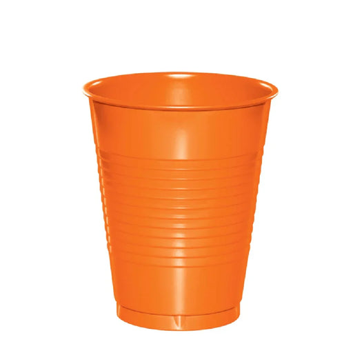 Sunkissed Orange Plastic Cups 16oz | 20ct - Zurchers