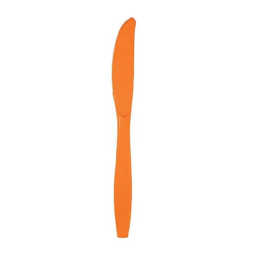 Sunkissed Orange Plastic Knives | 24ct - Zurchers