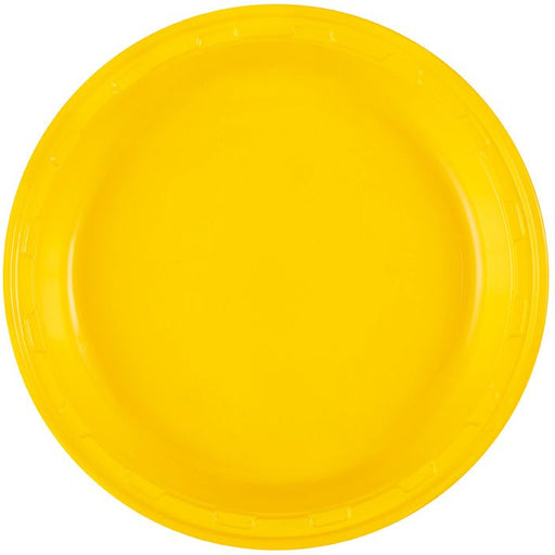 Sunshine Yellow Plastic Plate 10in | 50ct