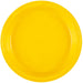 50ct 10in Plastic Plate Yellow - Party Supplies