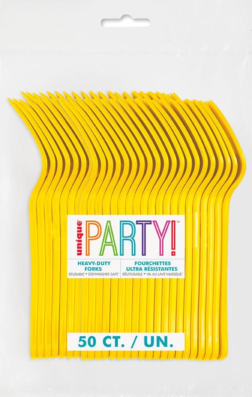 Sunshine Yellow Premium Forks | 50ct