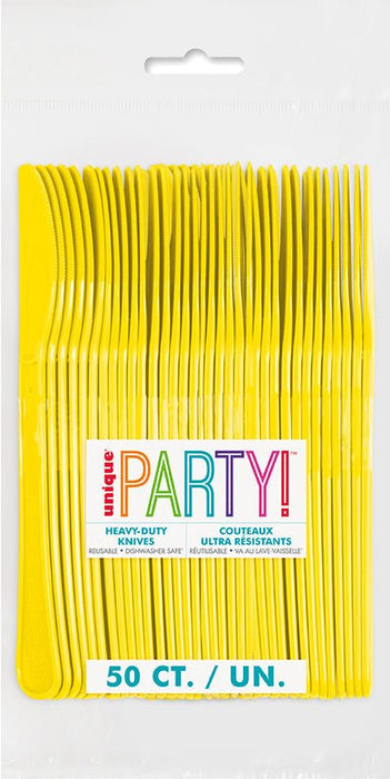 50ct Knives Sunshine Yellow Premium - Party Supplies