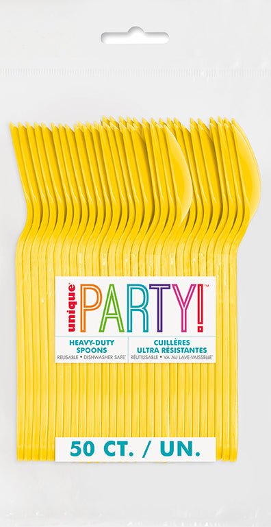 Sunshine Yellow Premium Spoons | 50ct