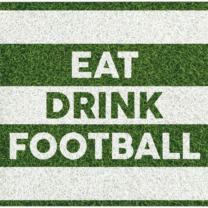 Eat Drink Football Beverage Napkins | 16ct - Zurchers