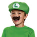Super Mario Luigi Childs Hat and Mustache | 1 ct - Zurchers