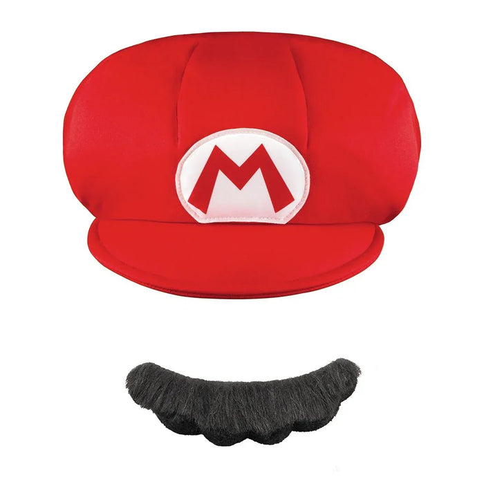 Super Mario Mario Childs Hat and Mustache | 1 ct - Zurchers