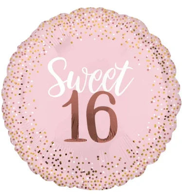 Sweet Sixteen Blush Super Shape Mylar Balloon 28" | 1ct - Zurchers