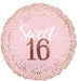 Sweet Sixteen Blush Super Shape Mylar Balloon 28" | 1ct - Zurchers