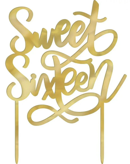 Sweet 16 Cake Topper | 1pc - Zurchers
