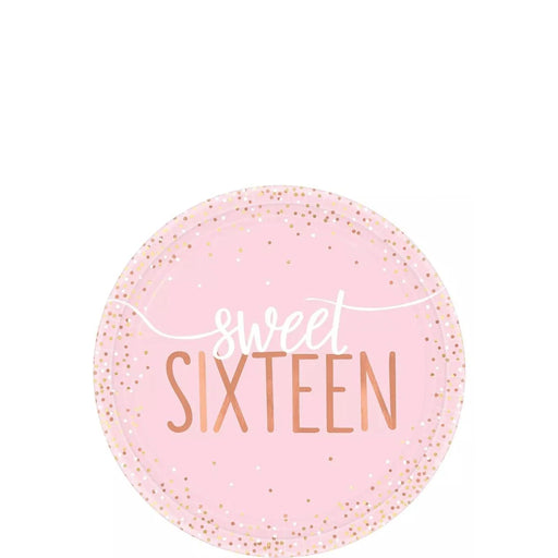 Sweet 16 Pink Dessert Plates | 8ct - Zurchers