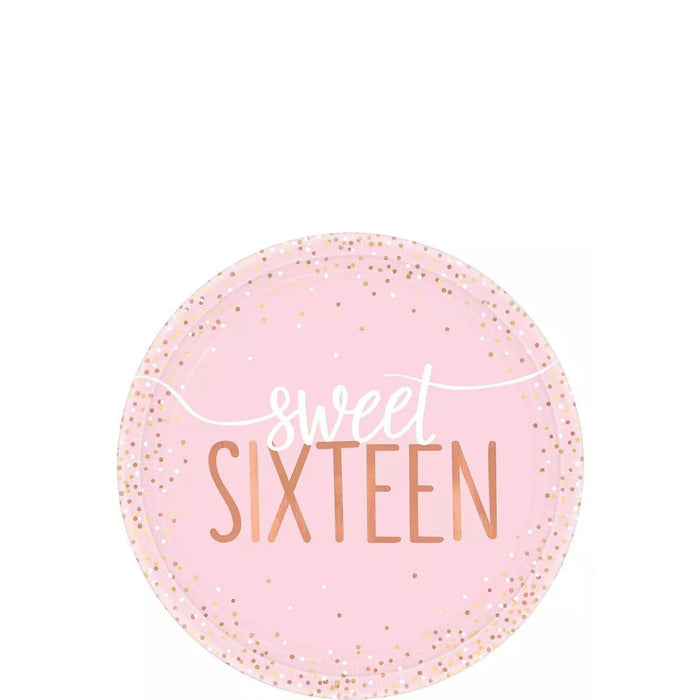 Sweet 16 Pink Dessert Plates | 8ct - Zurchers