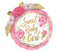 Sweet Baby Girl W/Flowers Supershape Mylar Balloon 27" | 1ct - Zurchers