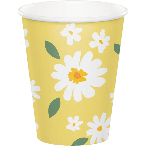 Sweet Daisy Paper paper cups 9oz. | 8 ct - Zurchers