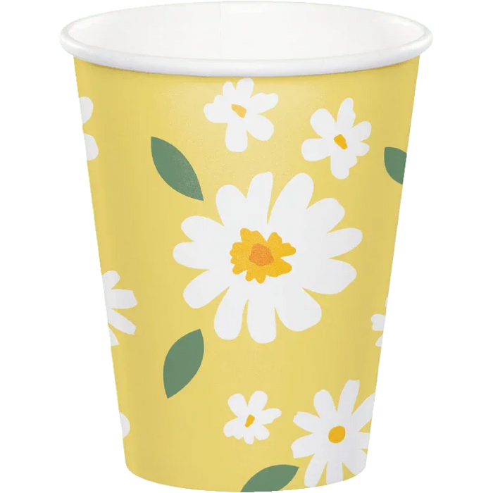 Sweet Daisy Paper paper cups 9oz. | 8 ct - Zurchers