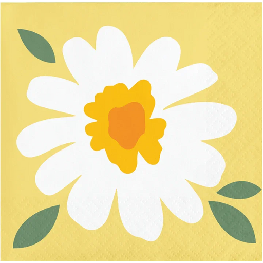 Sweet Daisy Paper Beverage Napkins | 16 ct - Zurchers
