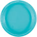 50ct 10in Plastic Plate Teal - Party Supplies