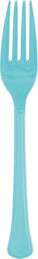 20ct Forks Teal Premium - Party Supplies
