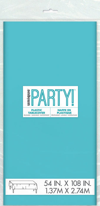54x108 Tablecover Rectangle Teal - Party Supplies