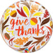 Thanksgiving Give Thanks Acorn Bubble Balloon 22" | 1ct - Zurchers