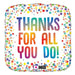 Thank You Rainbow Balloon 18in. | 1 ct - Zurchers