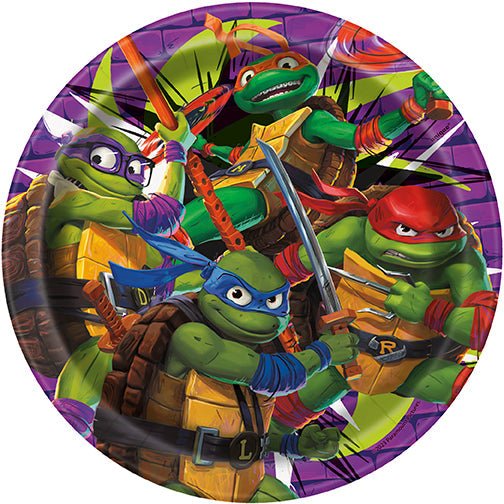 7in Round Plate TMNT - Party Supplies