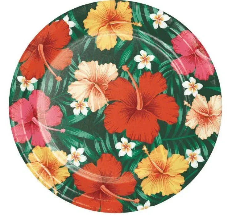 Tropical Flowers Lunch Plate | 8ct - Zurchers