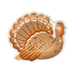 Turkey Shaped 10"X8.25" Plate | 1ct - Zurchers