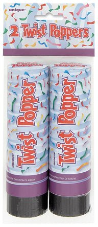 2ct 6in Twist Poppers - Party Supplies