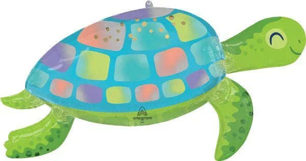 Under The Sea Turtle Super Shape Mylar Balloon, 38" | 1ct - Zurchers