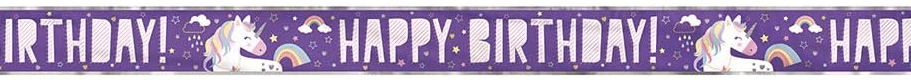 12ft Banner Unicorn - Party Supplies