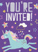 8ct Invitations Unicorn - Party Supplies