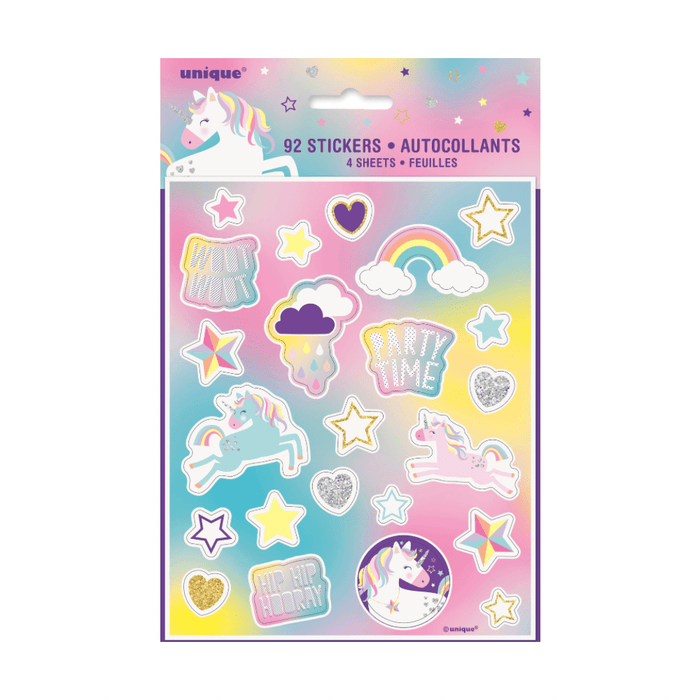 4ct Unicorn Sticker Sheets 