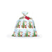 A filled Unique Industries 36 inch by 44 Inch Christmas Colorful Santa Jumbo Plastic Gift Bag.