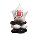 Inflatable star-shaped object with Utah Utes logo on a white background