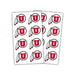 U of U Feather Black And Red Stickers 2" | 24 ct - Zurchers