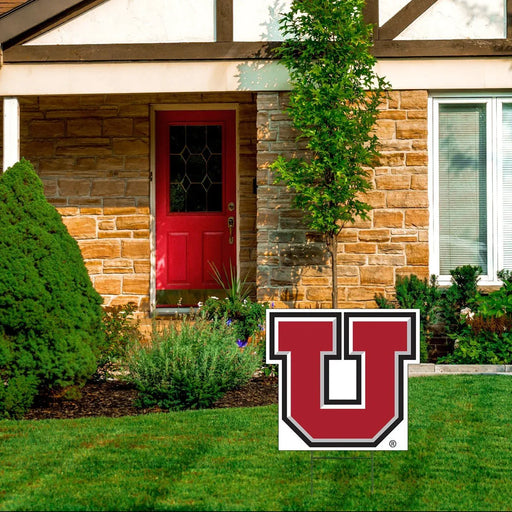 U of U Block U Shape Cut Yard Sign 23" x 23" | 1 ct - Zurchers