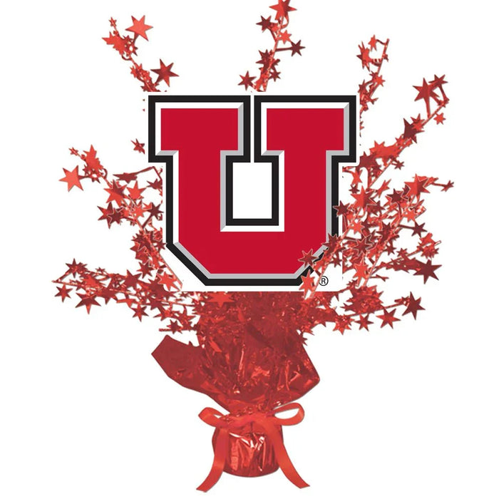 U of U Block U Black - Red Centerpiece Spray | 1ct - Zurchers