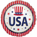 USA Stars and Stripes Satin Mylar Balloon 18" | 1 ct - Zurchers
