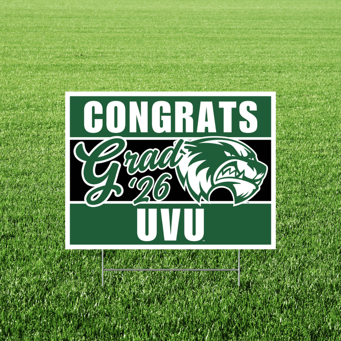 Utah Valley University Congrats Grad Yard Sign 24" x 18" | 1 ct - Zurchers