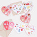 Valentine's Heart Concertina Valentine Cards & Stickers | 12 ct