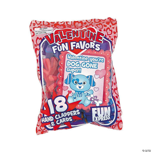 Valentine's Hand Clapper Fun Favors with Cards | 18 Ct - Zurchers