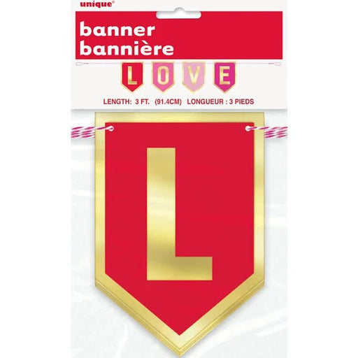 Valentine's Love Pennant Banner 3' | 1 ct - Zurchers