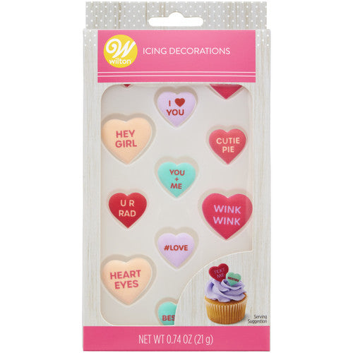 Valentine’s Candy Royal Icing Decorations | 12 Count
