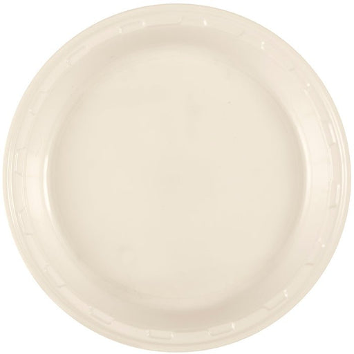 Vanilla Cream Plastic Plate 10in | 50ct